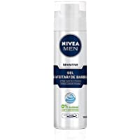 NIVEA MEN Sensitive Gel de afeitar para piel sensible- gel facial con tecnología Ultra Glide para un afeitado libre de…